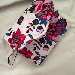 Vera Bradley Red and White Wallet with Floral Design